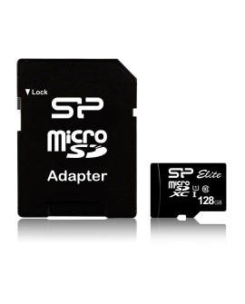 Karta pamięci Silicon Power microSDXC Elite 128GB CL10 UHS-1 (U1) + ADAPTER microSD-SD (SP128GBSTXBU1V10SP)
