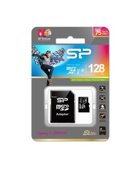 Karta pamięci Silicon Power microSDXC Elite 128GB CL10 UHS-1 (U1) + ADAPTER microSD-SD (SP128GBSTXBU1V10SP)