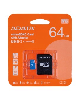 Karta pamięci ADATA PREMIER AUSDX64GUICL10A1-RA1 (64GB Class 10 Adapter)