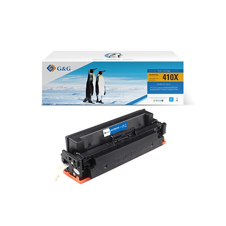 G&G kompatybilny toner z HP CF411X, NT-PH411XC, HP 410X, cyan, 5000s, high capacity
