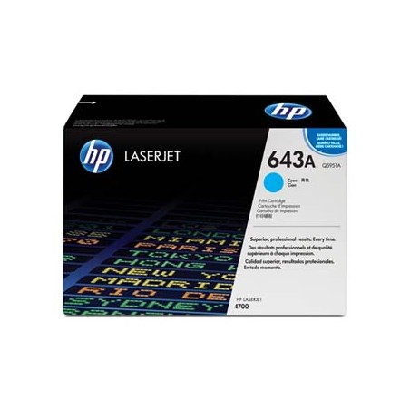 HP oryginalny toner Q5951A, HP 643A, cyan, 10000s