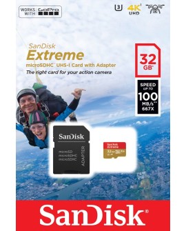 Karta pamięci SanDisk Extreme SDSQXAF-032G-GN6AA (32GB Class U3 Adapter, Karta pamięci)