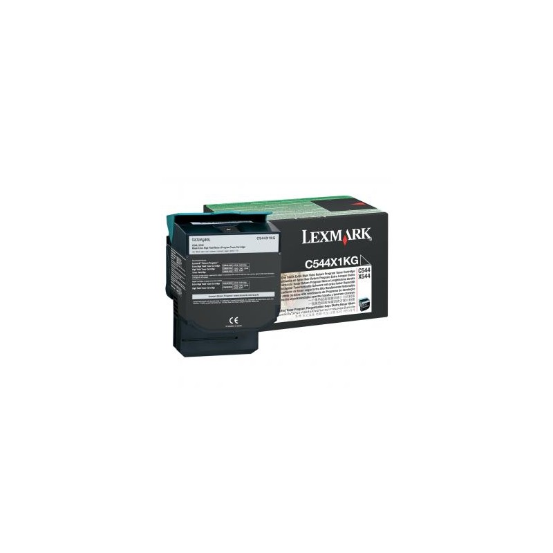 Lexmark oryginalny toner C544X1KG, black, 6000s, extra duża pojemność, return