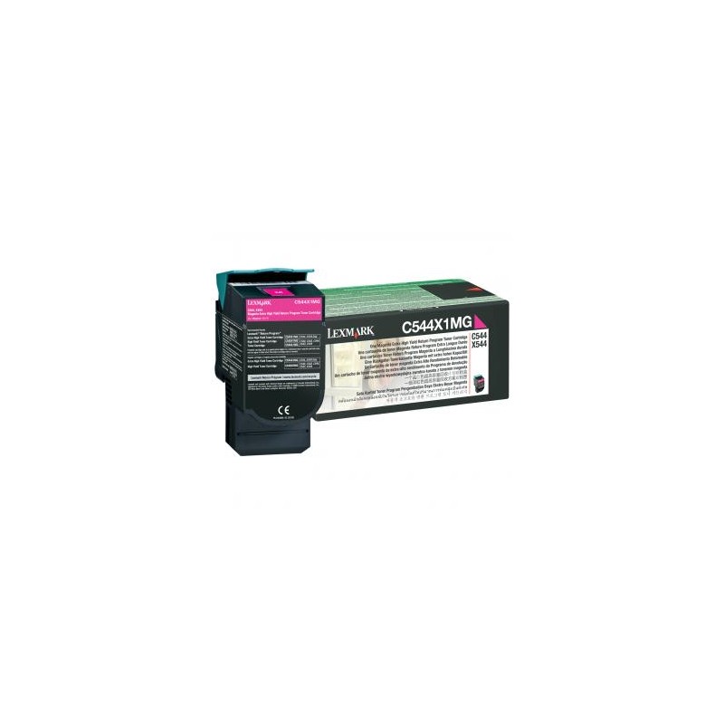 Lexmark oryginalny toner C544X1MG, magenta, 4000s, extra duża pojemność, return