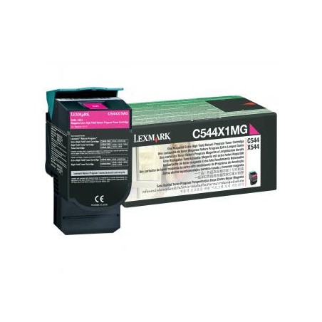 Lexmark oryginalny toner C544X1MG, magenta, 4000s, extra duża pojemność, return
