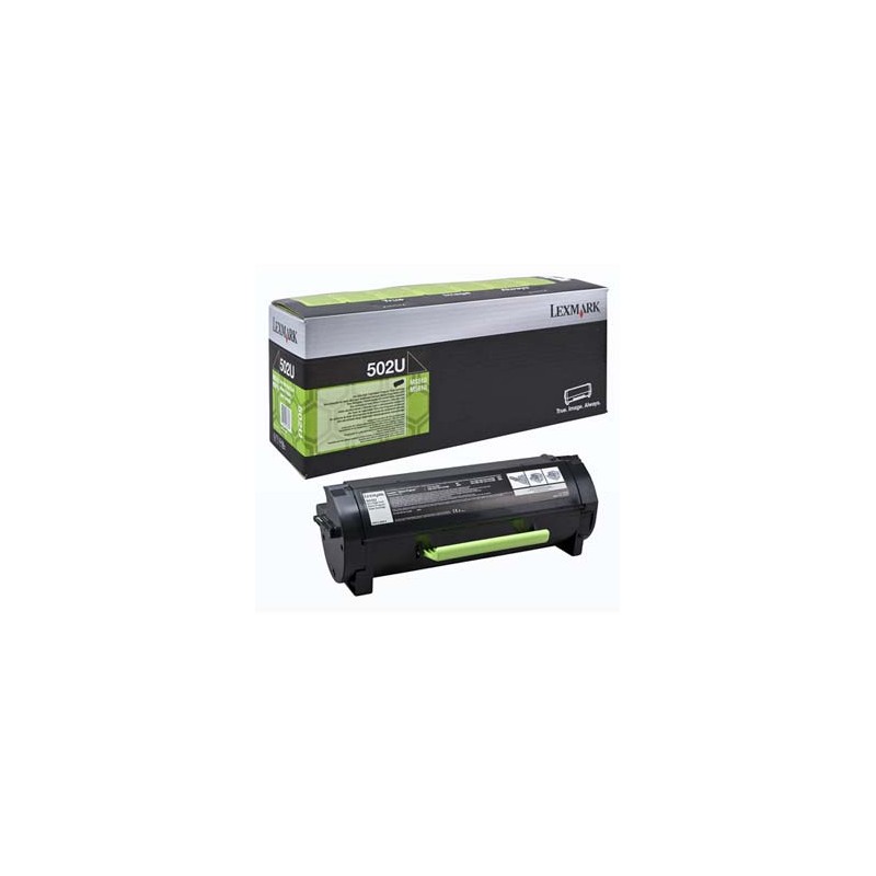 Lexmark oryginalny toner 50F2U00, 502U, black, 20000s, ultra high capacity, return