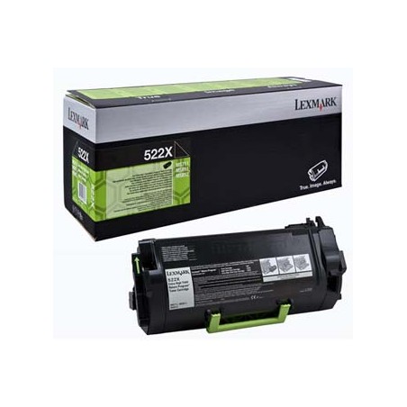 Lexmark oryginalny toner 52D2X00, 522X, black, 45000s, extra duża pojemność, return