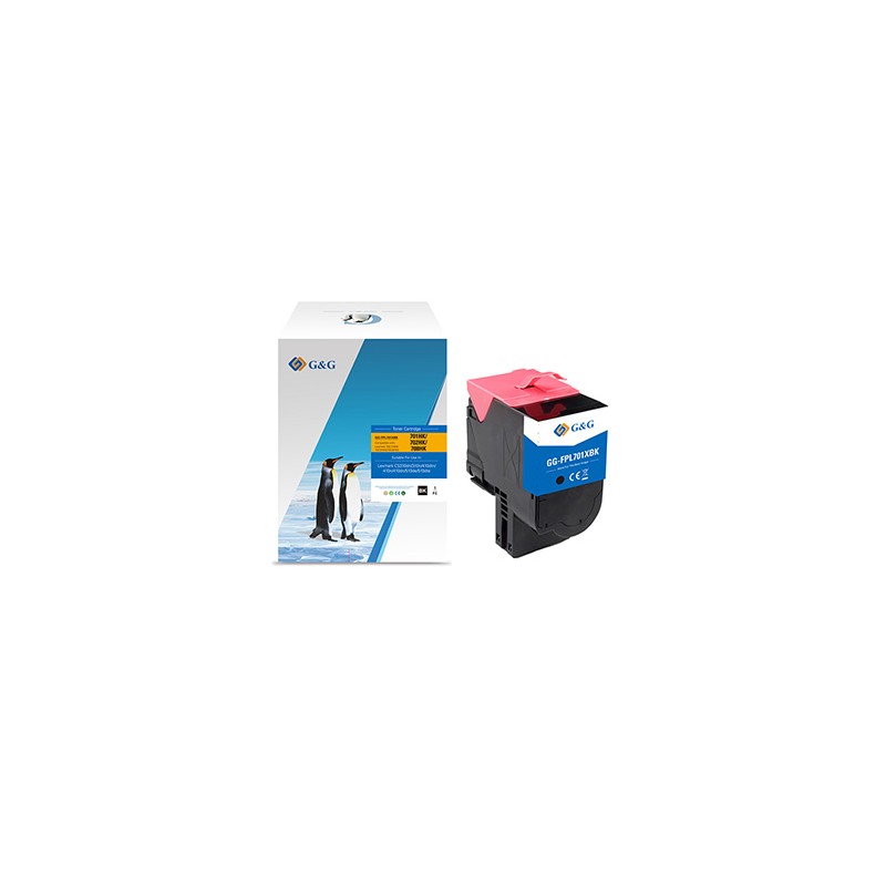 G&G kompatybilny toner z Lexmark 70C2HK0, NT-CL701XFBK, black, 4000s, high capacity, return
