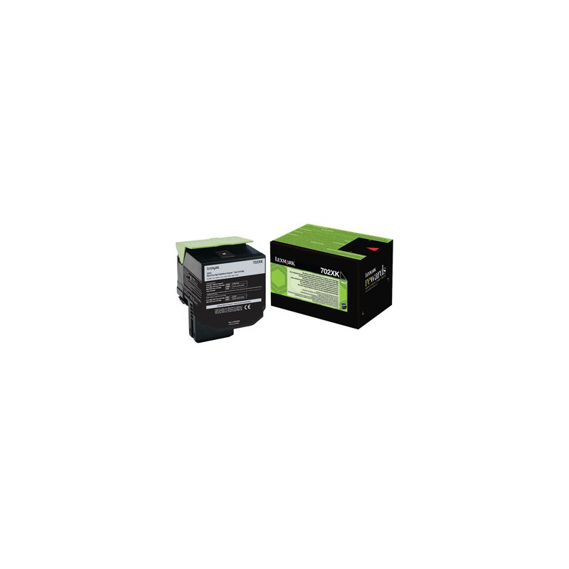Lexmark oryginalny toner 70C2XK0, black, 8000s, extra duża pojemność, return