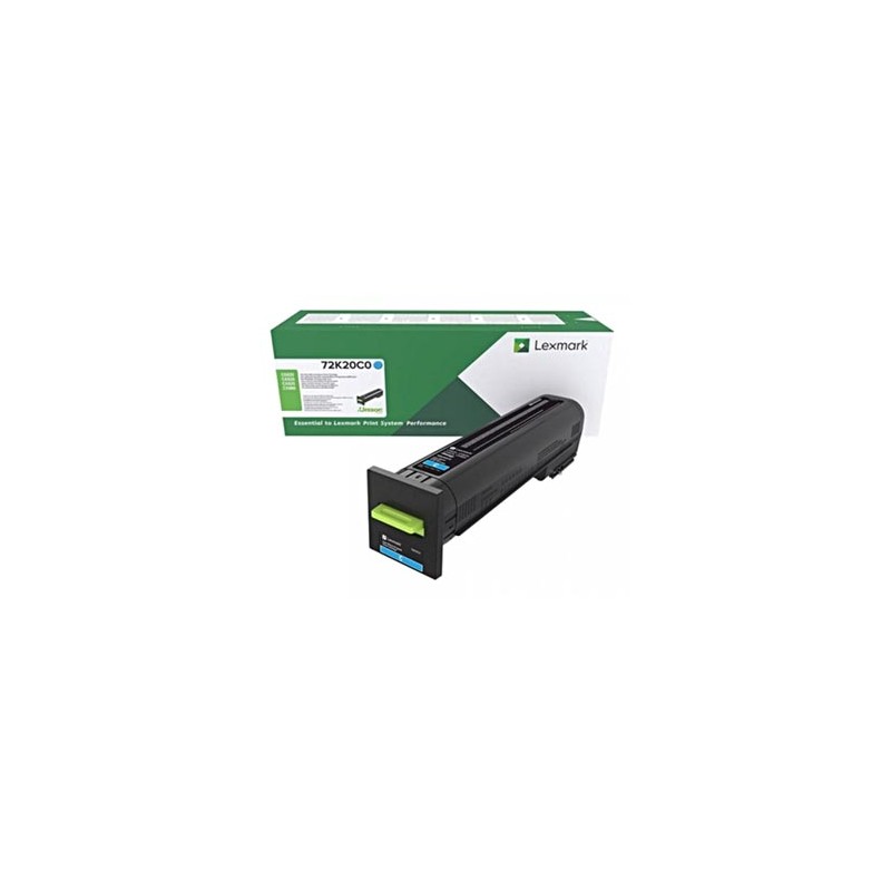 Lexmark oryginalny toner 72K2XC0, cyan, 22000s, extra duża pojemność, return