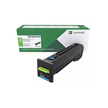 Lexmark oryginalny toner 72K2XC0, cyan, 22000s, extra duża pojemność, return