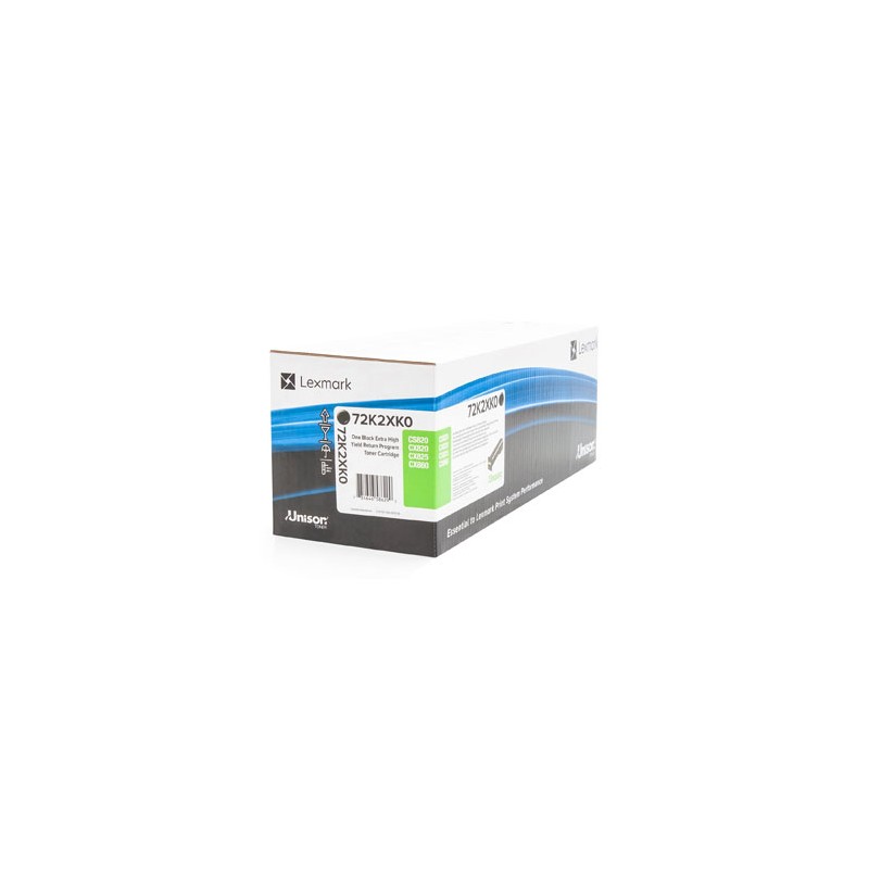 Lexmark oryginalny toner 72K2XK0, black, 33000s, extra duża pojemność, return