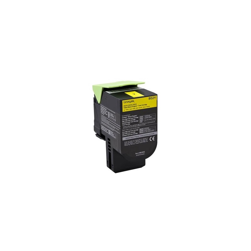 Lexmark oryginalny toner 80C20Y0, yellow, 1000s, return