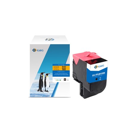 G&G kompatybilny toner z Lexmark 80C2SK0, NT-FPL801XBK-A, black, 2500s