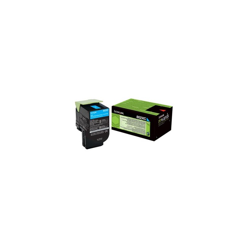 Lexmark oryginalny toner 80C2XC0, cyan, 4000s, extra duża pojemność, return