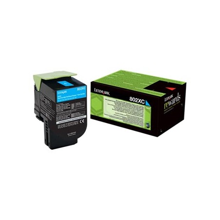 Lexmark oryginalny toner 80C2XC0, cyan, 4000s, extra duża pojemność, return