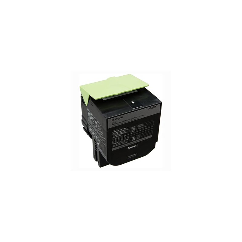 Lexmark oryginalny toner 80C2XK0, black, 8000s, extra duża pojemność, return