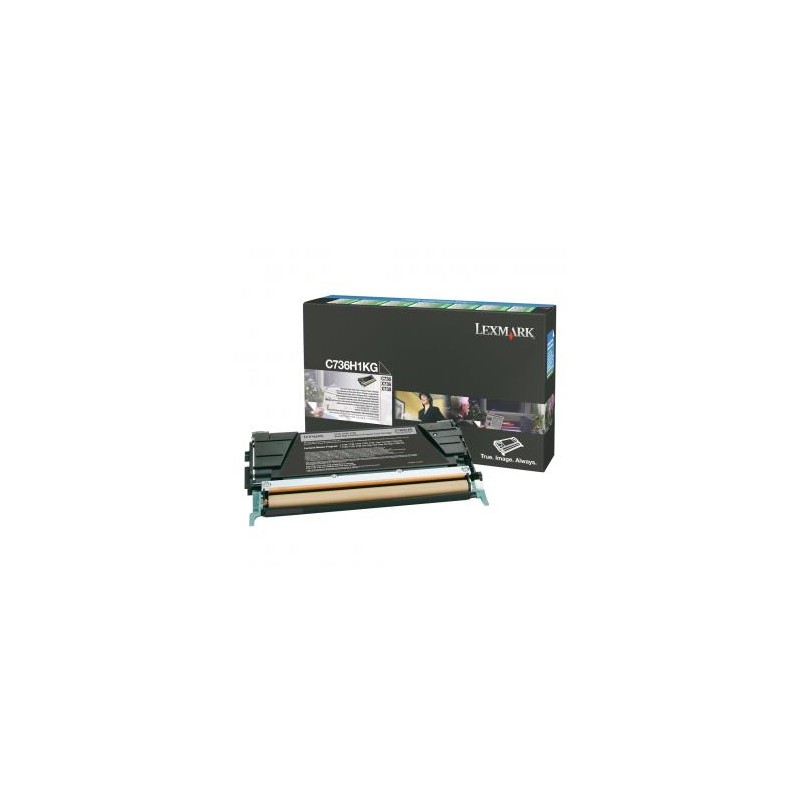 Lexmark oryginalny toner C736H1KG, black, 12000s, high capacity, return