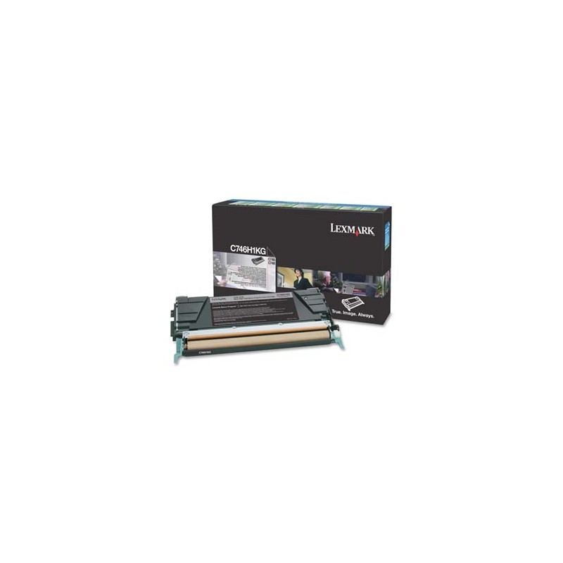 Lexmark oryginalny toner C746H1KG, black, 12000s, high capacity, return