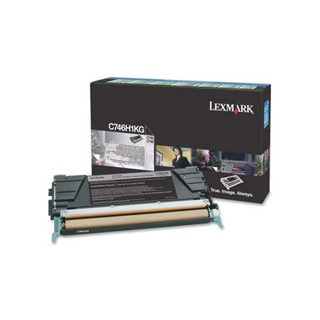 Lexmark oryginalny toner C746H1KG, black, 12000s, high capacity, return