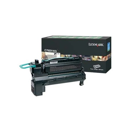 Lexmark oryginalny toner C792X1KG, black, 20000s, extra duża pojemność, return