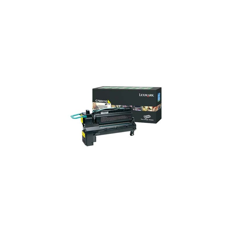 Lexmark oryginalny toner C792X1YG, yellow, 20000s, extra duża pojemność, return