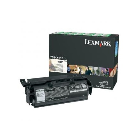 Lexmark oryginalny toner T654X11E, black, 36000s, high capacity, return