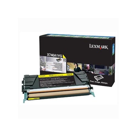 Lexmark oryginalny toner X746A1YG, yellow, 7000s, return