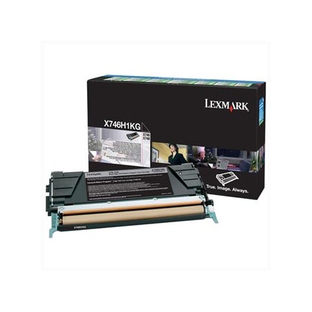 Lexmark oryginalny toner X746H1KG, black, 12000s, high capacity, return