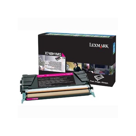 Lexmark oryginalny toner X748H1MG, magenta, 10000s, high capacity, return