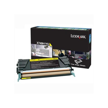 Lexmark oryginalny toner X748H1YG, yellow, 10000s, high capacity, return