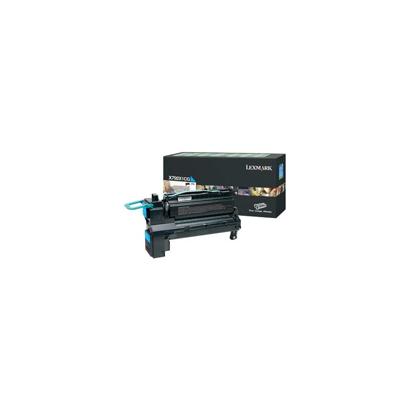 Lexmark oryginalny toner X792X1CG, cyan, 20000s, return