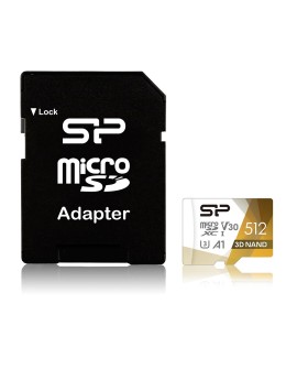 Karta pamięci Silicon Power microSDXC Superior Pro 512GB V30 UHS-1 U3 A1 + ADAPTER microSD-SD