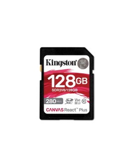 KINGSTON microSDXC Canvas 128GB React Plus UHS-II 280R/100W U3 V60 for Full HD/4K