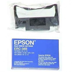 Epson oryginalny tasma do kas fiskalnych, C43S015374, ERC 38, czarna, Epson TM-300, U 375, U 210, U 220