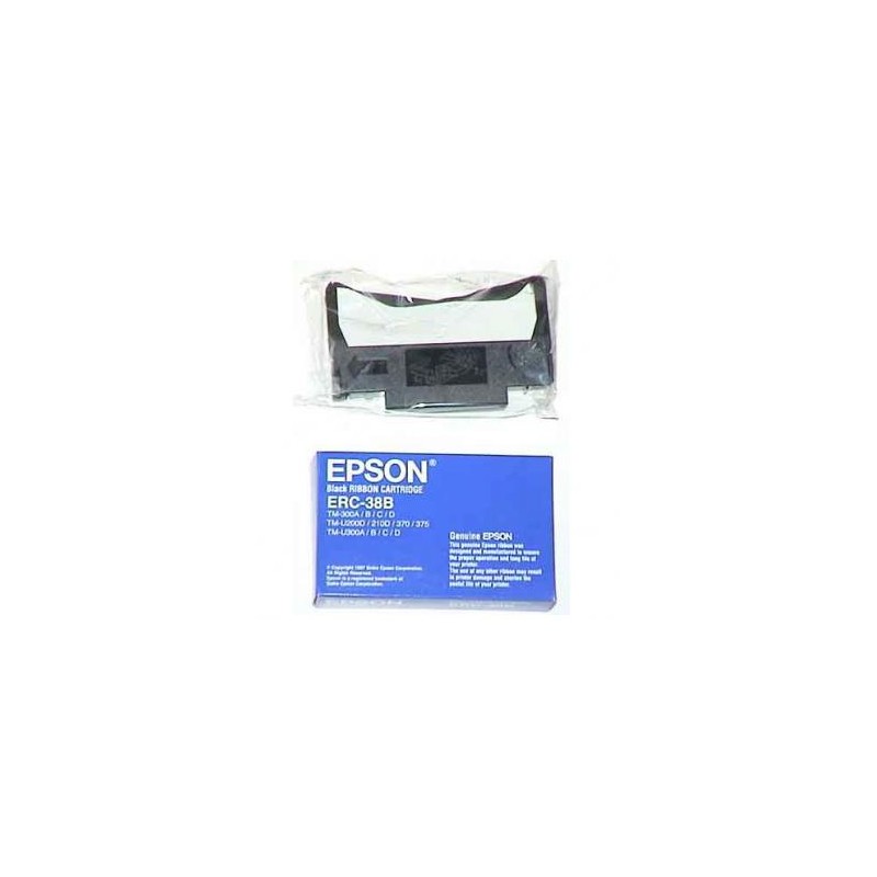 Epson oryginalny tasma do kas fiskalnych, C43S015374, ERC 38, czarna, Epson TM-300, U 375, U 210, U 220