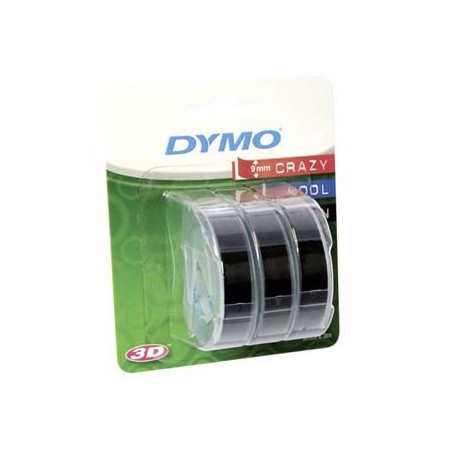 Dymo oryginalny taśma do drukarek etykiet, Dymo, S0847730, czarny podkład, 3m, 9mm, 3D, 1 blister/3 szt