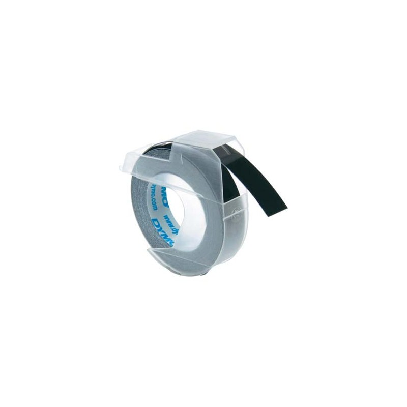 Dymo oryginalny taśma do drukarek etykiet, Dymo, S0898130, czarny podkład, 3m, 9mm, opakowanie 10 szt, cena za 1 szt, 3D