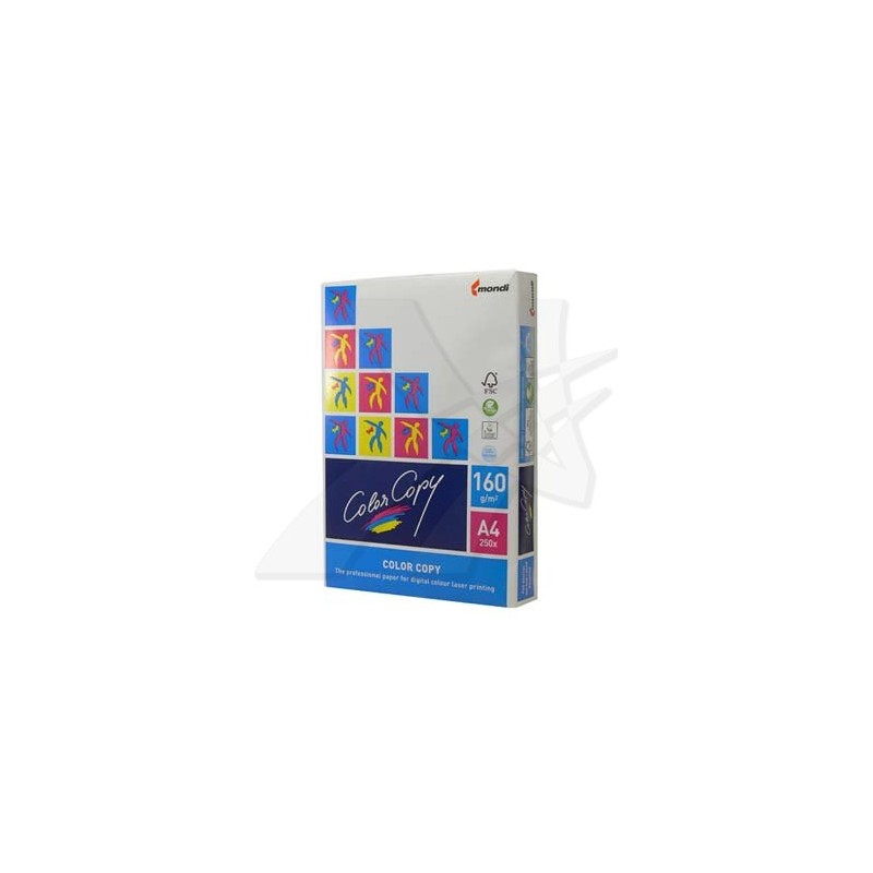 Papier kserograficzny Color copy, A4, 160 g/m2, biały, 250 arkusza, spec. do kolorowych laser.