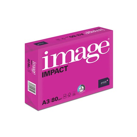 Papier kserograficzny Image, Impact A3, 80 g/m2, biały, 500 arkusza, spec. do kolorowych laser., EOL