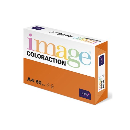Papier kserograficzny Coloraction, Amsterdam, A4, 80 g/m2, ceglaste pomarańczowy, 500 arkusza, nadaje się do druku atramentowego