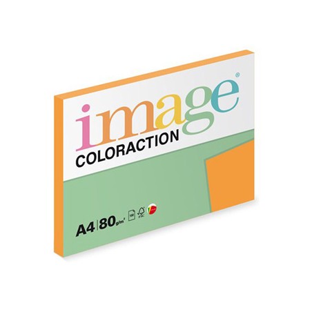 Papier kserograficzny Coloraction, Venezia, A4, 80 g/m2, ciemne pomarańczowy, 100 arkusza, nadaje się do druku atramentowego