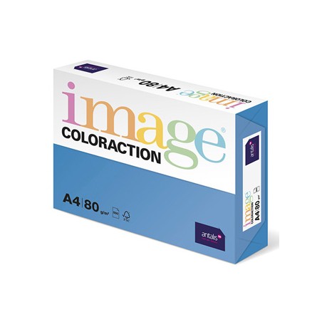 Papier kserograficzny Coloraction, Malta, A4, 80 g/m2, średni niebieski, 500 arkusza, nadaje się do druku atramentowego
