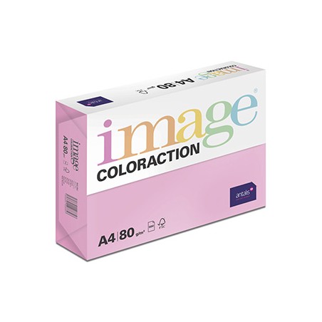 Papier kserograficzny Coloraction, Malibu, A4, 80 g/m2, refleksyjny różowy, 500 arkusza, nadaje się do druku atramentowego