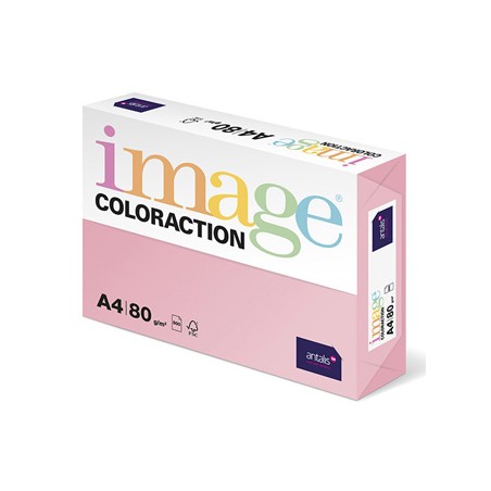 Papier kserograficzny Coloraction, Tropic, A4, 80 g/m2, jasny różowy, 500 arkusza, nadaje się do druku atramentowego