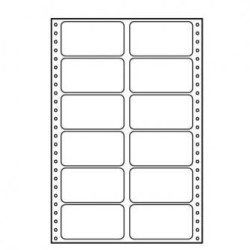 Etykiety tabelacyjne 89 x 48.8 mm, A4, dwurzędowe, białe, 12 etykiety, pakowane po 25 szt., do drukarek igłowych, EOL