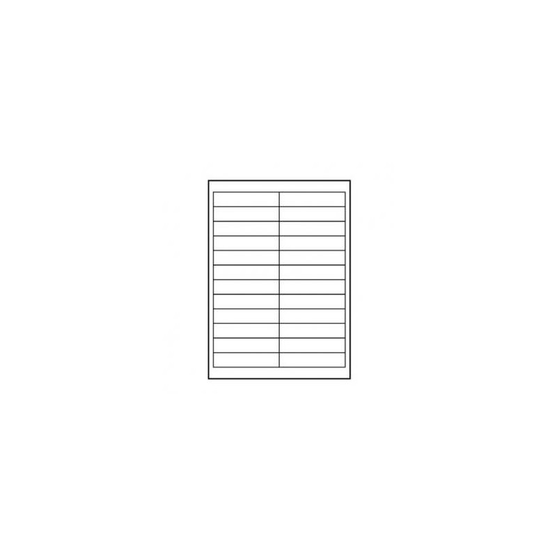 Logo etykiety 100mm x 23mm, A4, matowe, białe, 24 etykiety, 140g/m2, pakowane po 25 szt., do drukarek atramentowych i laserowych