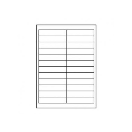 Logo etykiety 100mm x 23mm, A4, matowe, białe, 24 etykiety, 140g/m2, pakowane po 25 szt., do drukarek atramentowych i laserowych