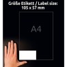 Avery Zweckform etykiety 105mm x 57mm, A4, białe, 10 etykiety, pakowane po 100 szt., 3425, do drukarek laserowych i atramentowyc