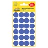 Avery Zweckform etykiety 18mm, niebieskie, 24 etykiety, do znakowania, zdejmowane, pakowane po 4 szt., 3596, do pisma odręcznego